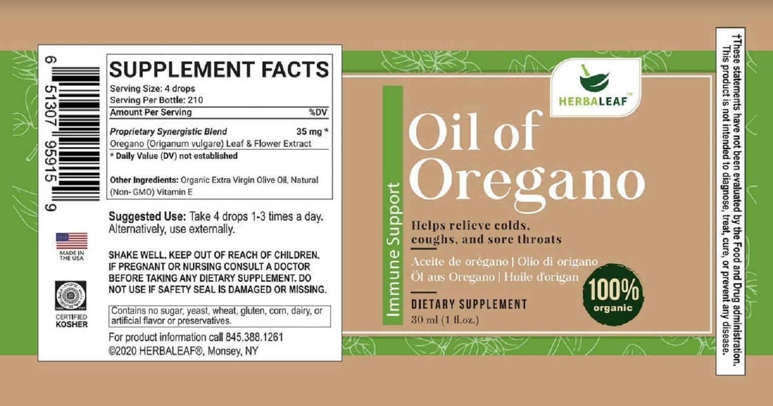 HerbaLeaf Oil of Oregano 1 Fl Oz