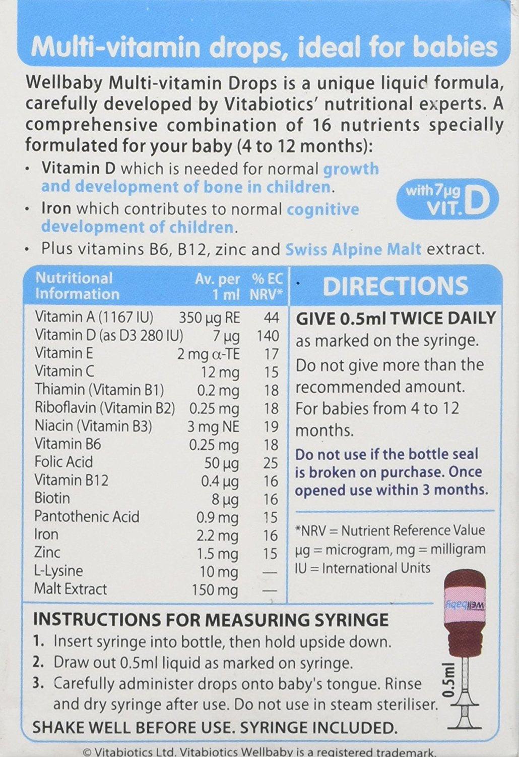 Wellbaby Multivitamin Drops 30ml