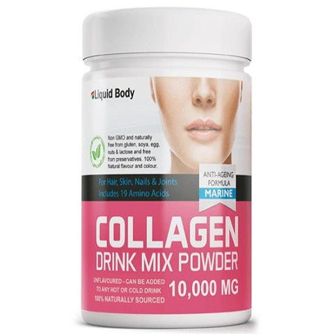 كولاجين بحري عالي التركيز باودر 300 جرام - Liquid Body Marine Collagen Drink Mix Powder 300 gm