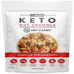 حبوب جرانولا المكسرات والفراولة لإفطار كيتو 312 جرام - Low Karb Keto Nut Granola Vanilla Strawberry 11 OZ