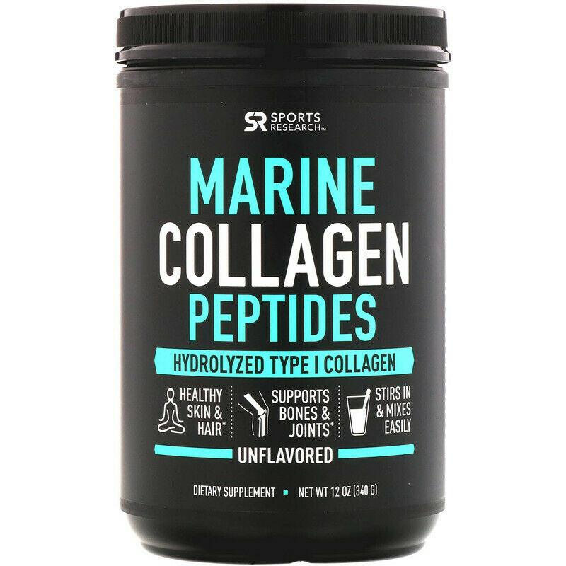 Sports Research Marine Collagen Peptides Powder 340 Gm