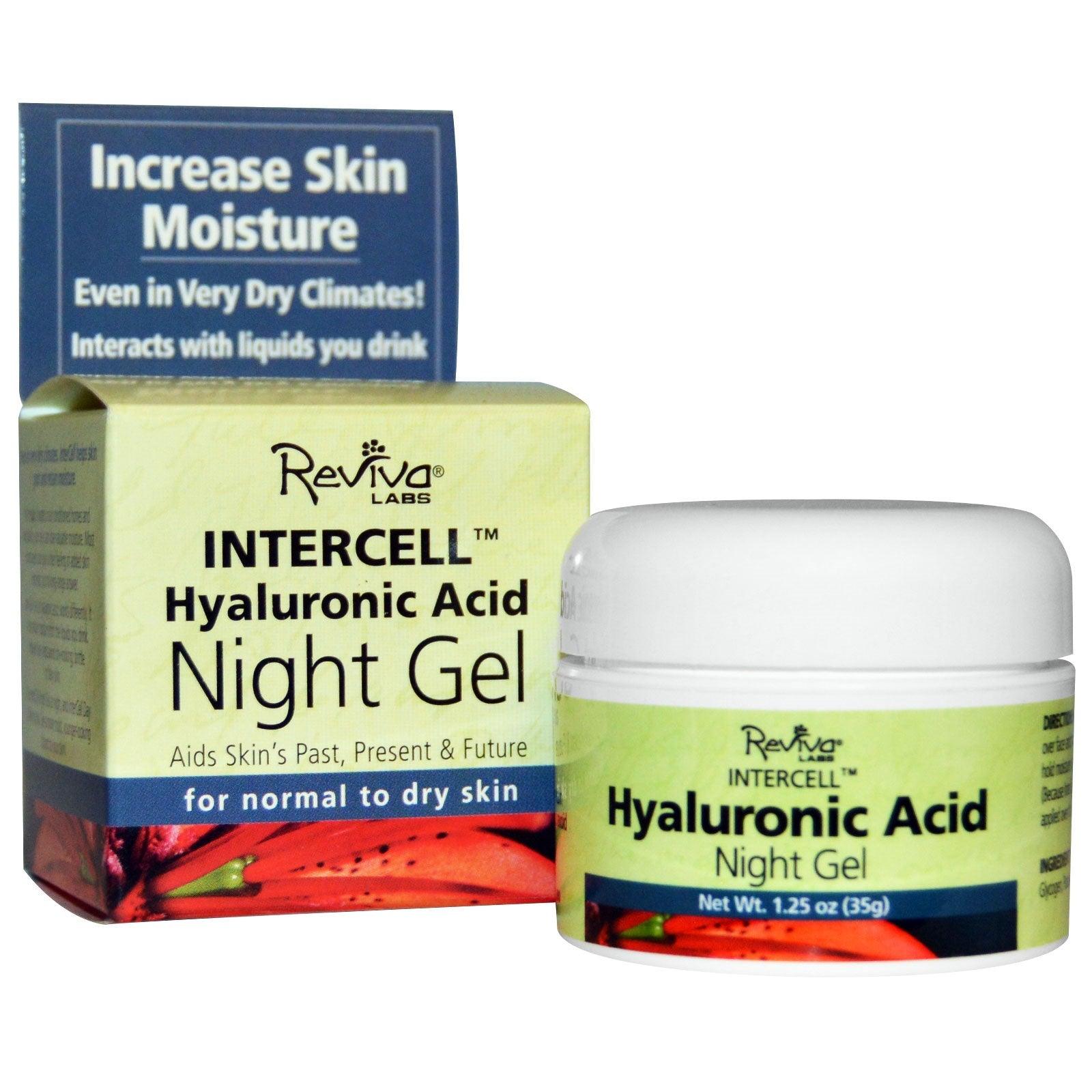 Intercell Hyaluronic Acid Night Gel - Reviva Labs 35gm