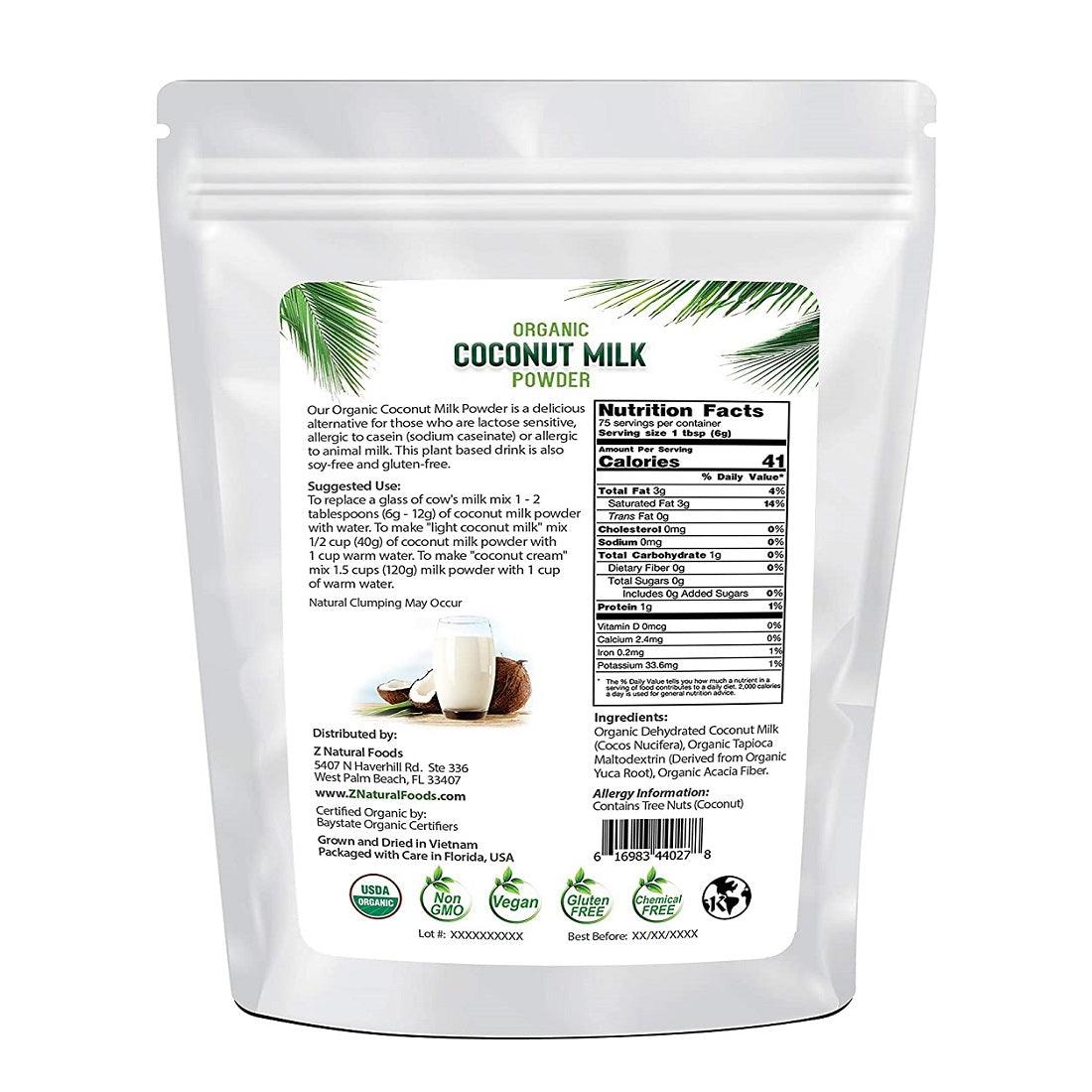 Z Natural Foods Organic Coconut Milk Powder 454 gm