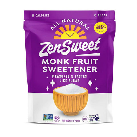 محلي فاكهة الراهب بدون سعرات 454 جرام - ZenSweet Monk Fruit Sweetener 454 Gm
