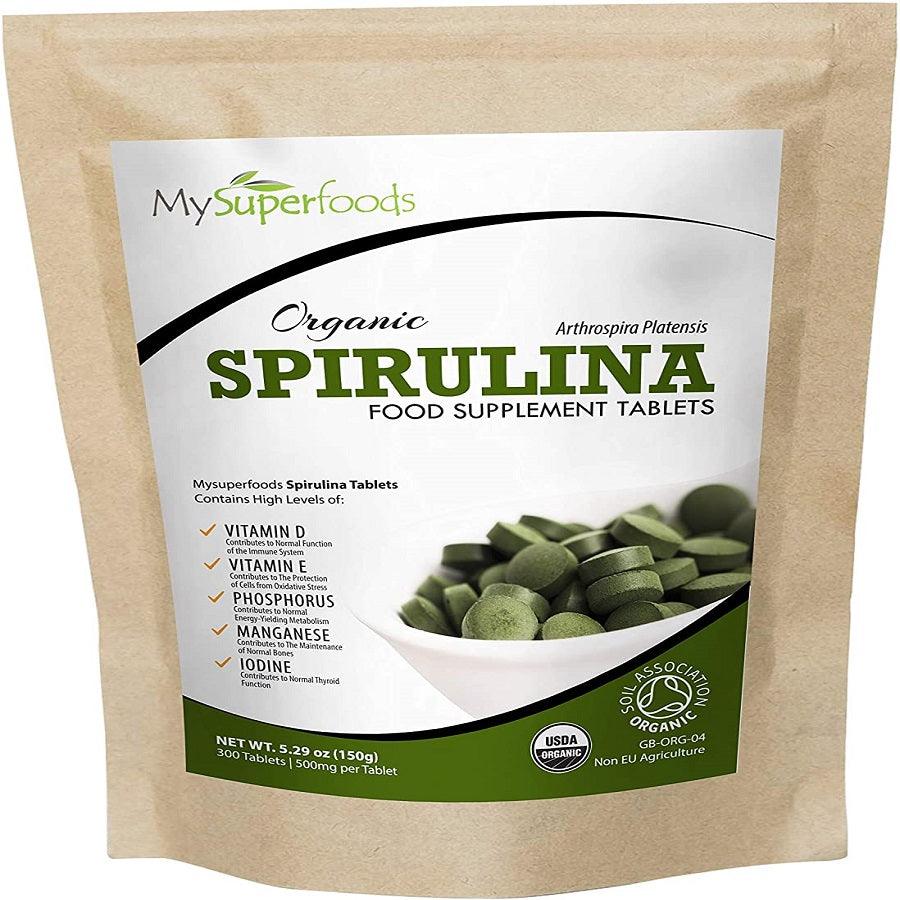 MySuperFoods Organic Spirulina Tablets 300x500mg