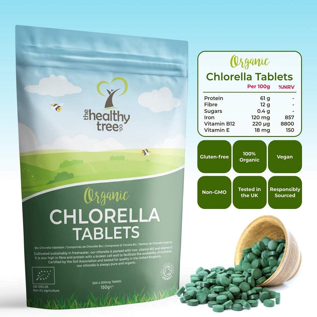 The Healthy Tree Organic Chlorella 300 Tablets