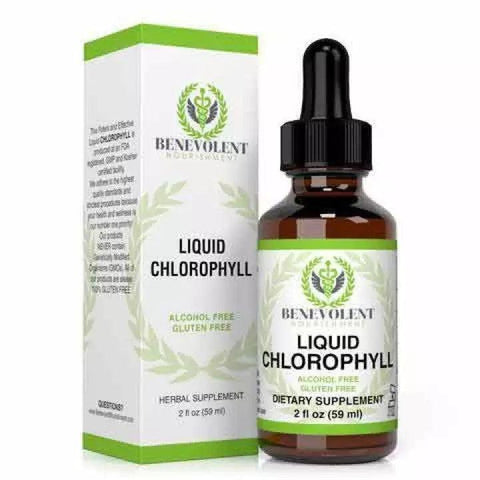 كلوروفيل سائل طبيعي 60 مل - Benevolent Nourishment Chlorophyll Liquid Drops 60 Ml