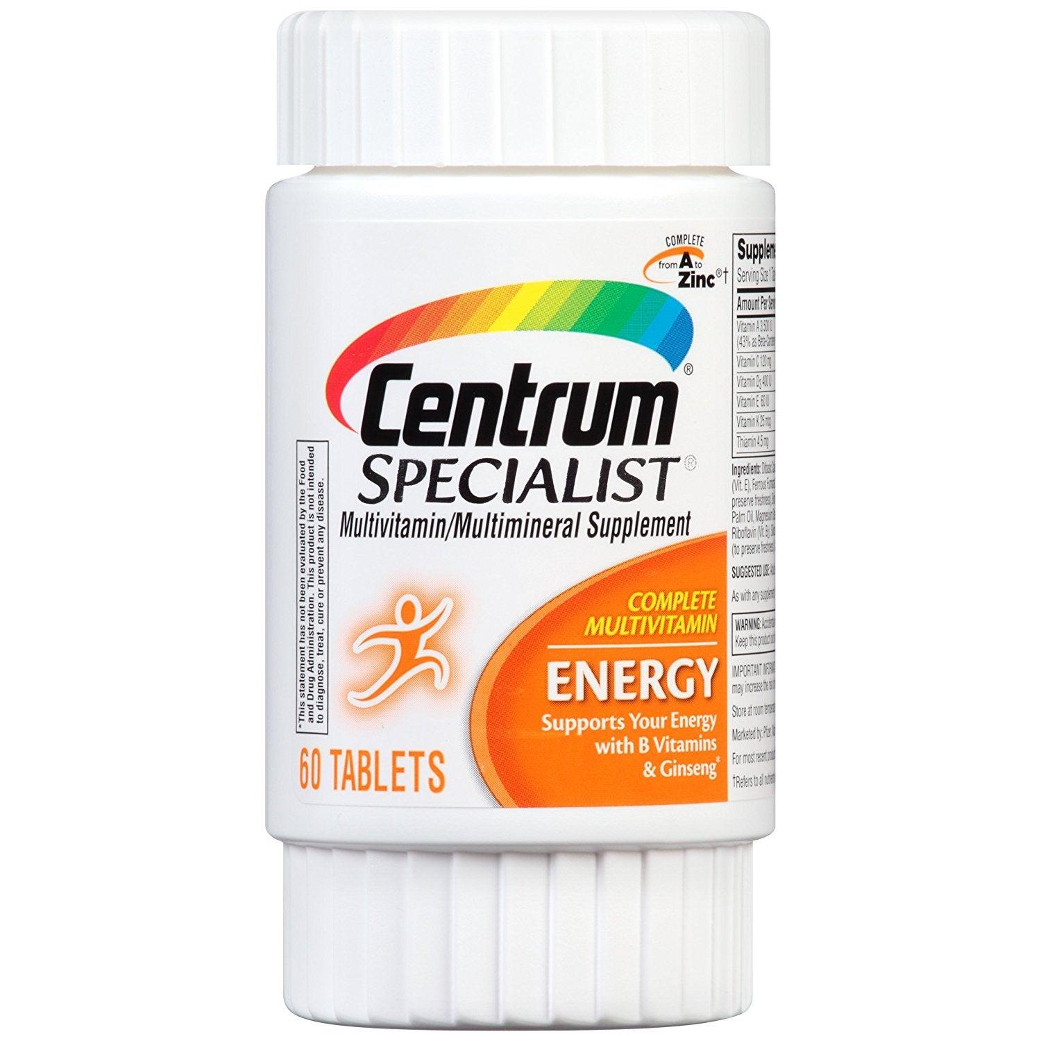 Centrum Specialist Energy 60 Count