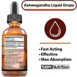 اشواغاندا سائل سريع الامتصاص 60 مل - SBR Nutrition Ashwagandha Liquid Drops 60 Ml
