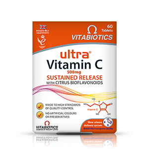 فيتامين سي فيتابيوتكس 60 قرص - Vitabiotics Ultra Vitamin C - 60 Tablets