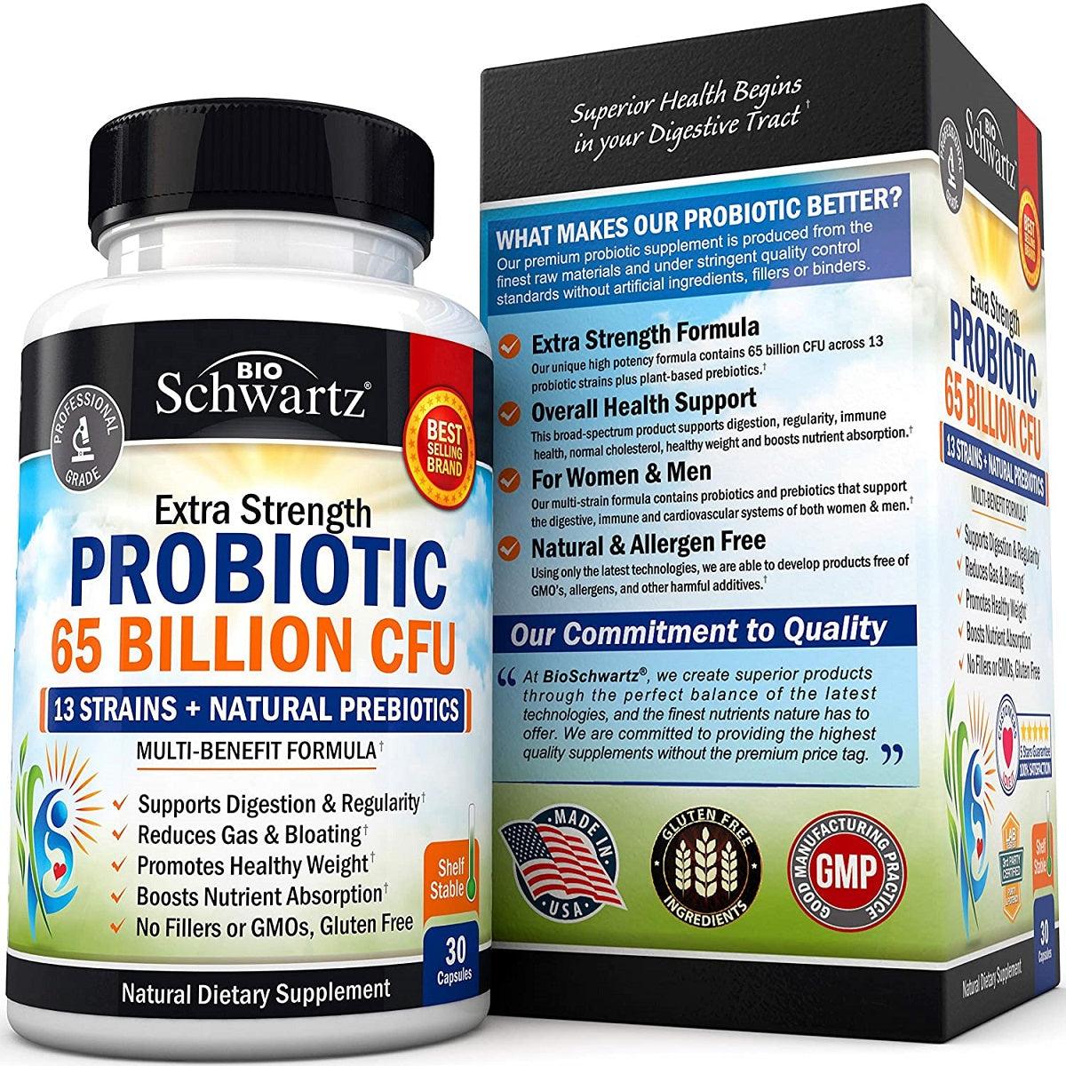 BioSchwartz Probiotic 65 Billion CFU 30 Cap