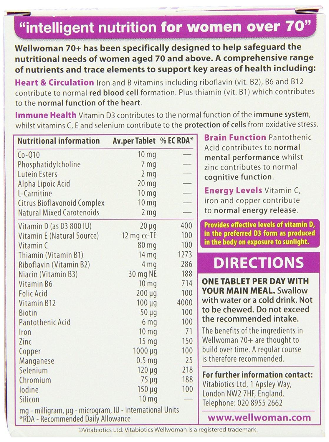 Wellwoman 70+ - 30 Tablets