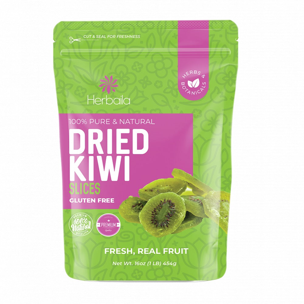 شرائح الكيوي المجففة 454 جرام - Herbaila Dried Kiwi Fruit Slices 1 LB