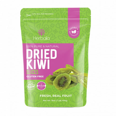شرائح الكيوي المجففة 454 جرام - Herbaila Dried Kiwi Fruit Slices 1 LB