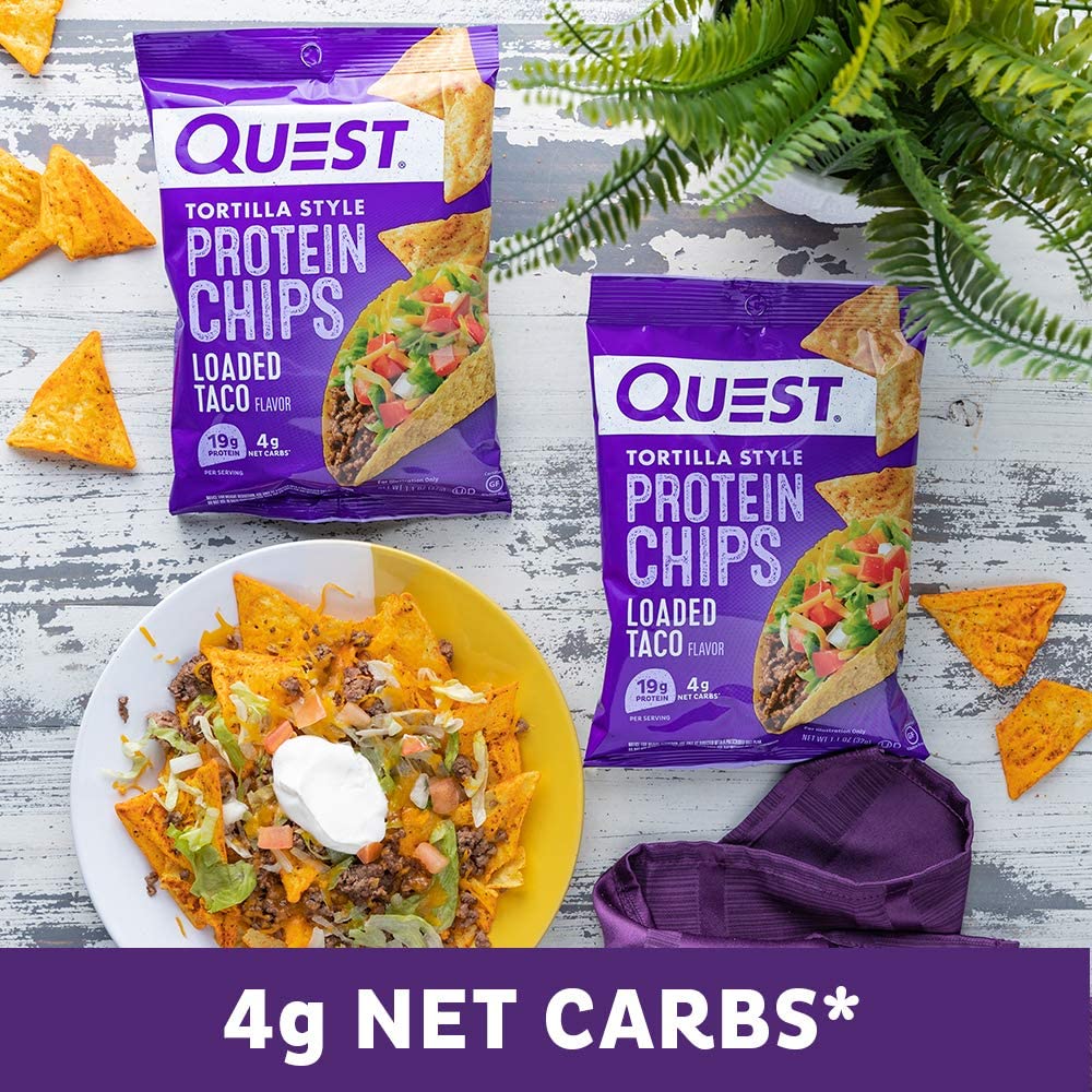 Quest Nutrition Tortilla Style Protein Chips Loaded Taco 8*32gm