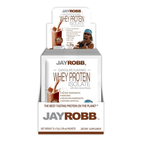 واي بروتين ايزوليت 12 كيس 31 جرام - Jay Robb Whey Isolate Protein Powder 12 Sachets