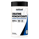 كرياتين مونوهيدرات تركيز عالي 180 كبسولة - Nutricost Creatine Monohydrate 3,000mg, 180 Capsules