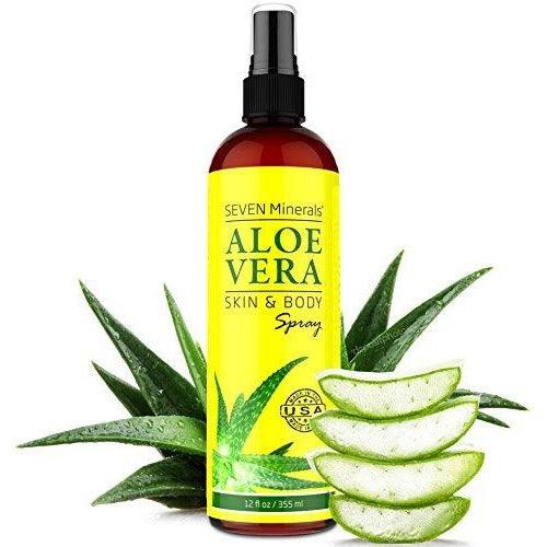 جل الصبار للعناية بالبشرة والشعر-Aloe Vera SPRAY for Body & Hair - 99% ORGANIC - Made in USA - 355ml . - UK2Gulf.com