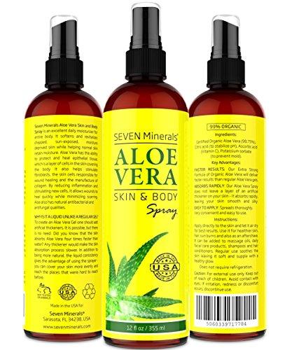 جل الصبار للعناية بالبشرة والشعر-Aloe Vera SPRAY for Body & Hair - 99% ORGANIC - Made in USA - 355ml . - UK2Gulf.com