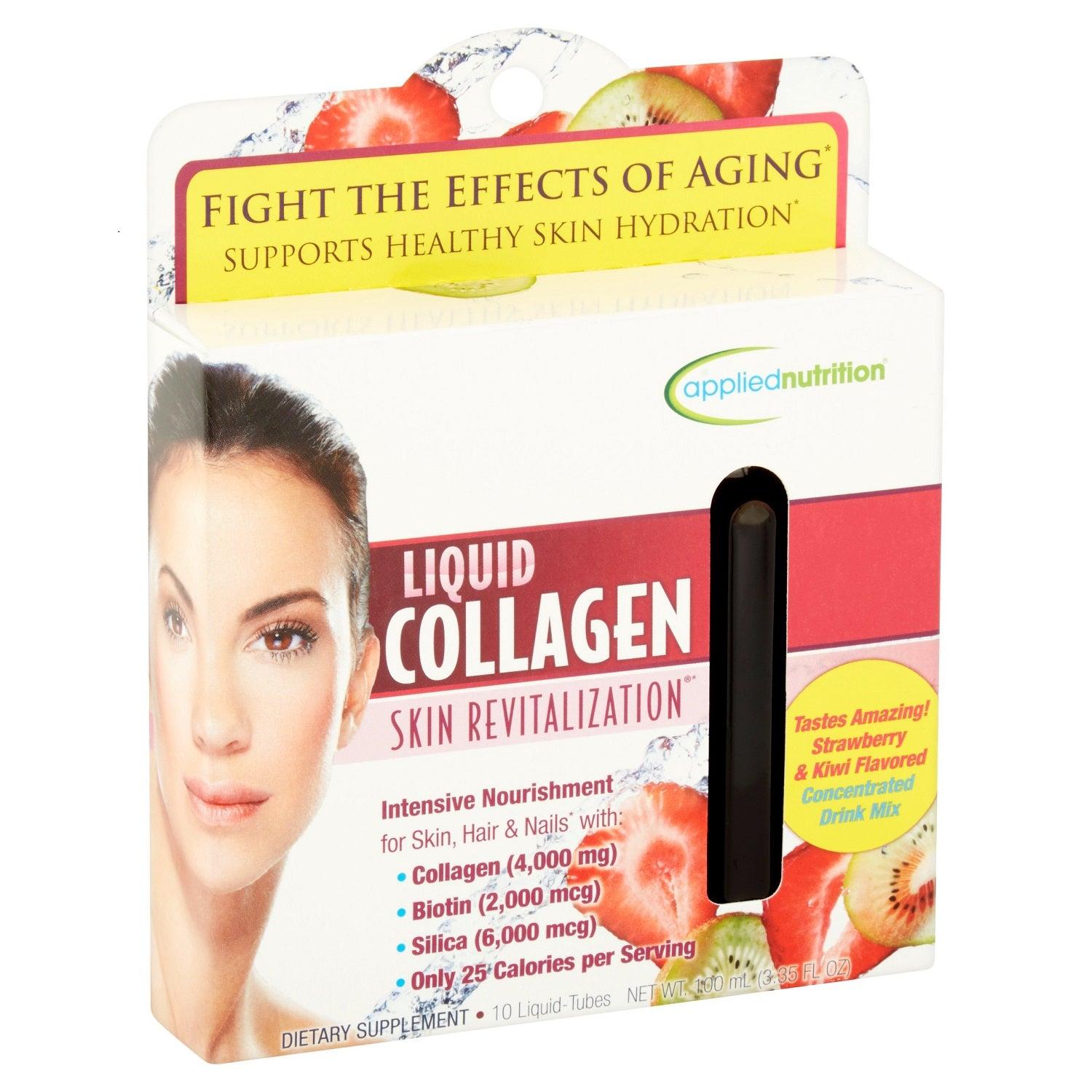 كولاجين السائل الامريكي امبولات شراب - Applied Nutrition Liquid Collagen Skin Revitalization,