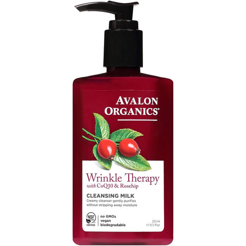 افالون حليب البشرة للتجاعيد 251 مل - Avalon Organics Wrinkle Therapy Cleansing Milk 8.5 fl oz
