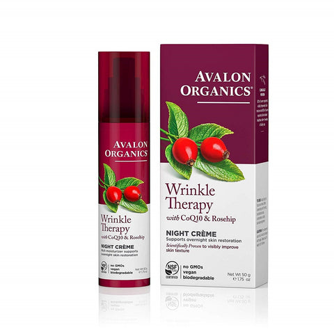 افالون كريم ليلي للتجاعيد 50 جرام - Avalon Organics Wrinkle Therapy Night Cream 1.75 fl oz