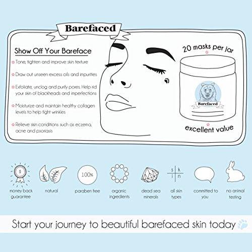 ماسك طين البحر الميت لعلاج علامات تقدم السن وحب الشباب - BeBarefaced Dead Sea Mud Face Mask - UK2Gulf.com