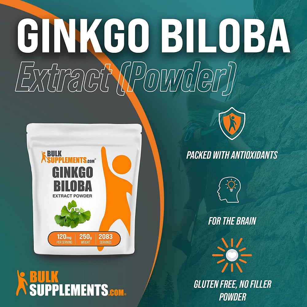 BulkSupplements Ginkgo Biloba Extract Powder 250 Grams