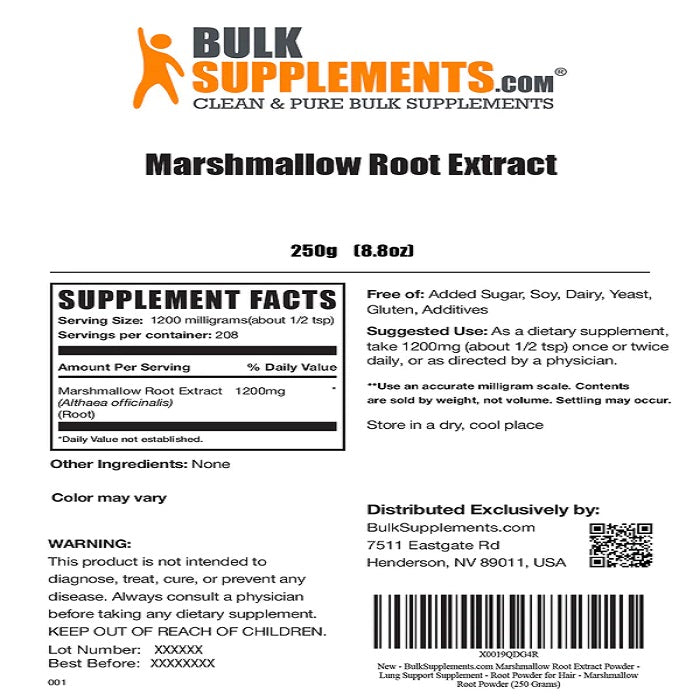 BulkSupplements Marshmallow Root Extract Powder 250 gm