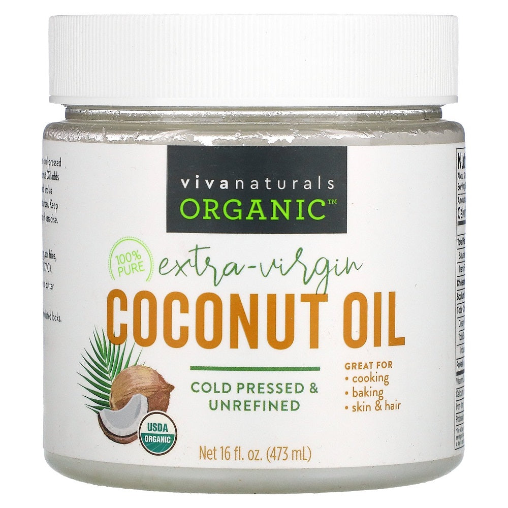 Viva Naturals Organic Coconut Oil Extra Virgin 16 oz