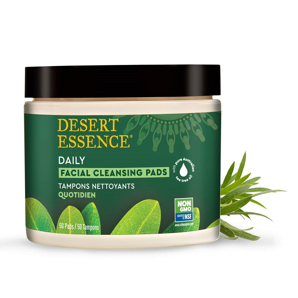 Desert Essence Daily Facial Cleansing Pads 50s