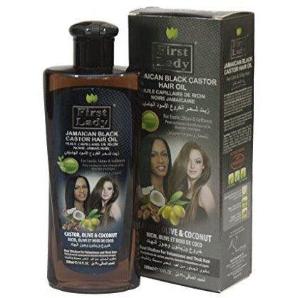 زيت الخروع الاسود فيرست ليديFirst Lady Herbal (Ayurvedic) JAMAICAN BLACK CASTOR Hair Oil 300ml For Hair, Eyelash, Eyebrow Growth - UK2Gulf.com