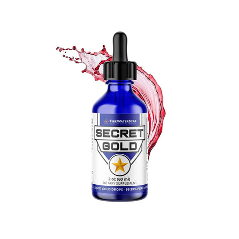 محلول الذهب  نانو جولد 60 مل - FIREWATERSTAR Secret Gold Nano Gold 99.99% Pure