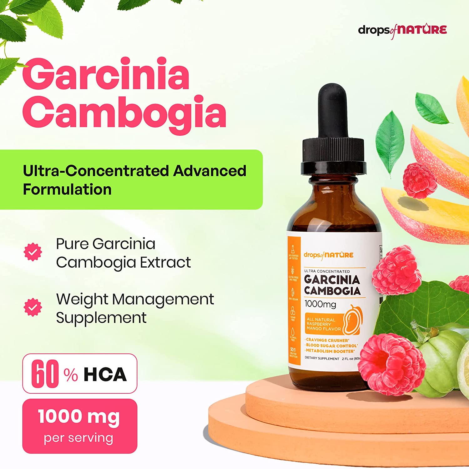 Drops Of Nature Garcinia Cambogia 2 Fl Oz