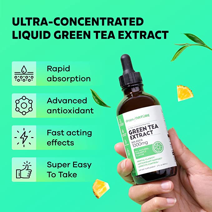 Drops Of Nature Green Tea Extract 2 Fl Oz