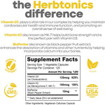 فيتامين ك2 مع فيتامين د3 120 كبسولة - HerbTonics Vitamin K2+D3 120 Capsules