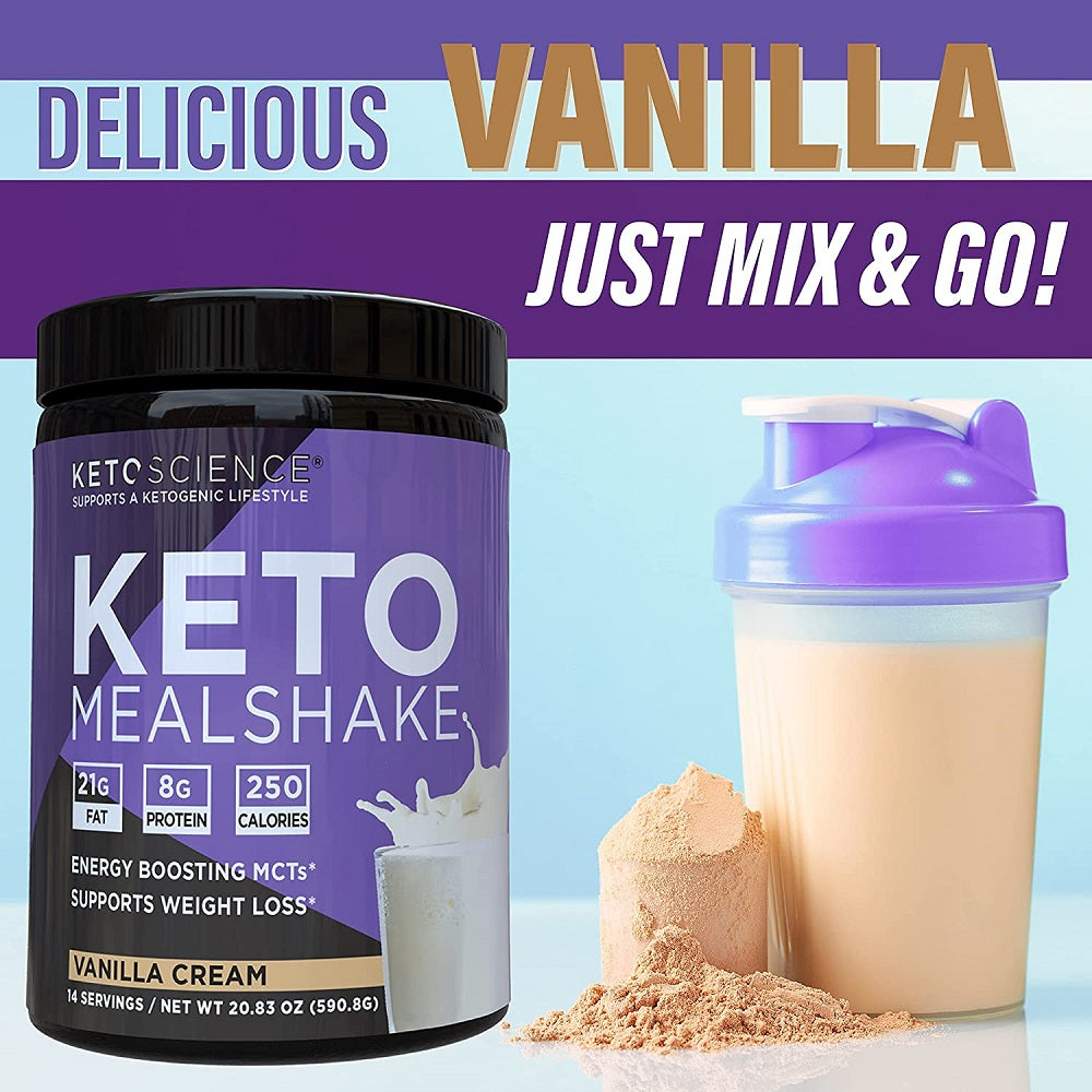 Keto Science Ketogenic Meal Shake Vanilla 14 Servings