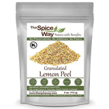 حبيبات قشر الليمون الطبيعي 112 جرام - The Spice Way Lemon Peel Granules 4 oz