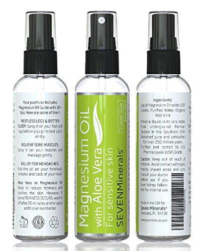 زيت المغنيسوم مع جل الصبار-Travel Size Magnesium Oil with Aloe Vera -60 ml - UK2Gulf.com