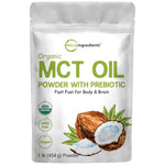 زيت ام سي تي مع بروبيوتيك بودرة 454 جرام - Microingredients Organic MCT Oil Powder with Prebiotic  1 lb
