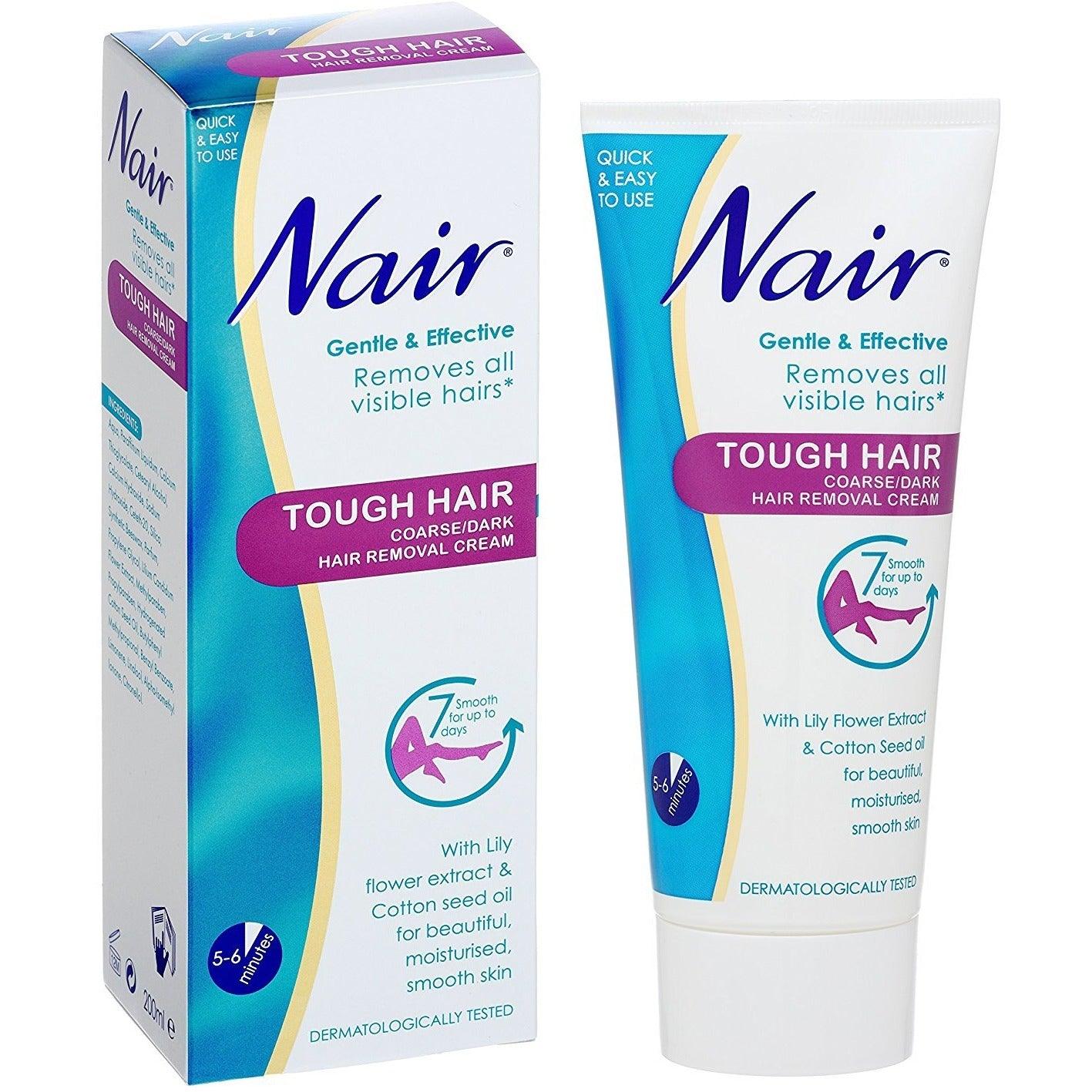 ناير لازالة الشعر للبشرة الجافة و الحساسة - Nair Tough Hair Remover Cream , 200ml - UK2Gulf.com