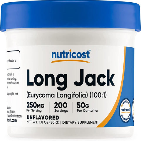 تونكات علي بودرة 50 جرام - Nutricost LongJack 100:1 Extract Powder 50 Grams