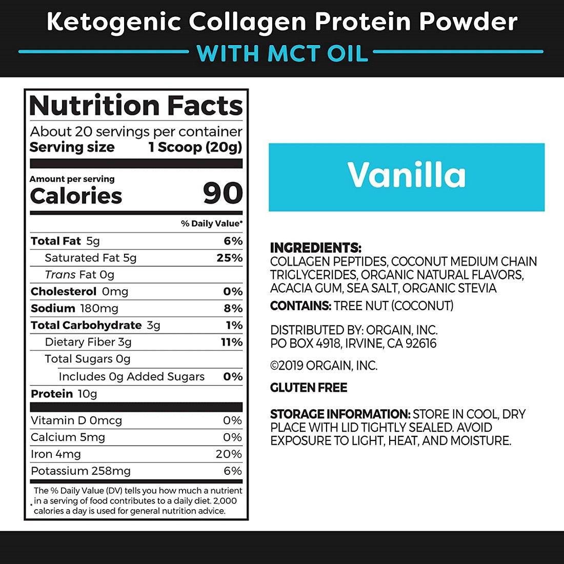 Orgain Keto Collagen Protein Powder 400 gm