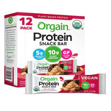 بروتين سناك بار نباتي 12 قطعة - Orgain Protein Bar, Peanut Butter Chocolate Chunk 12 Count