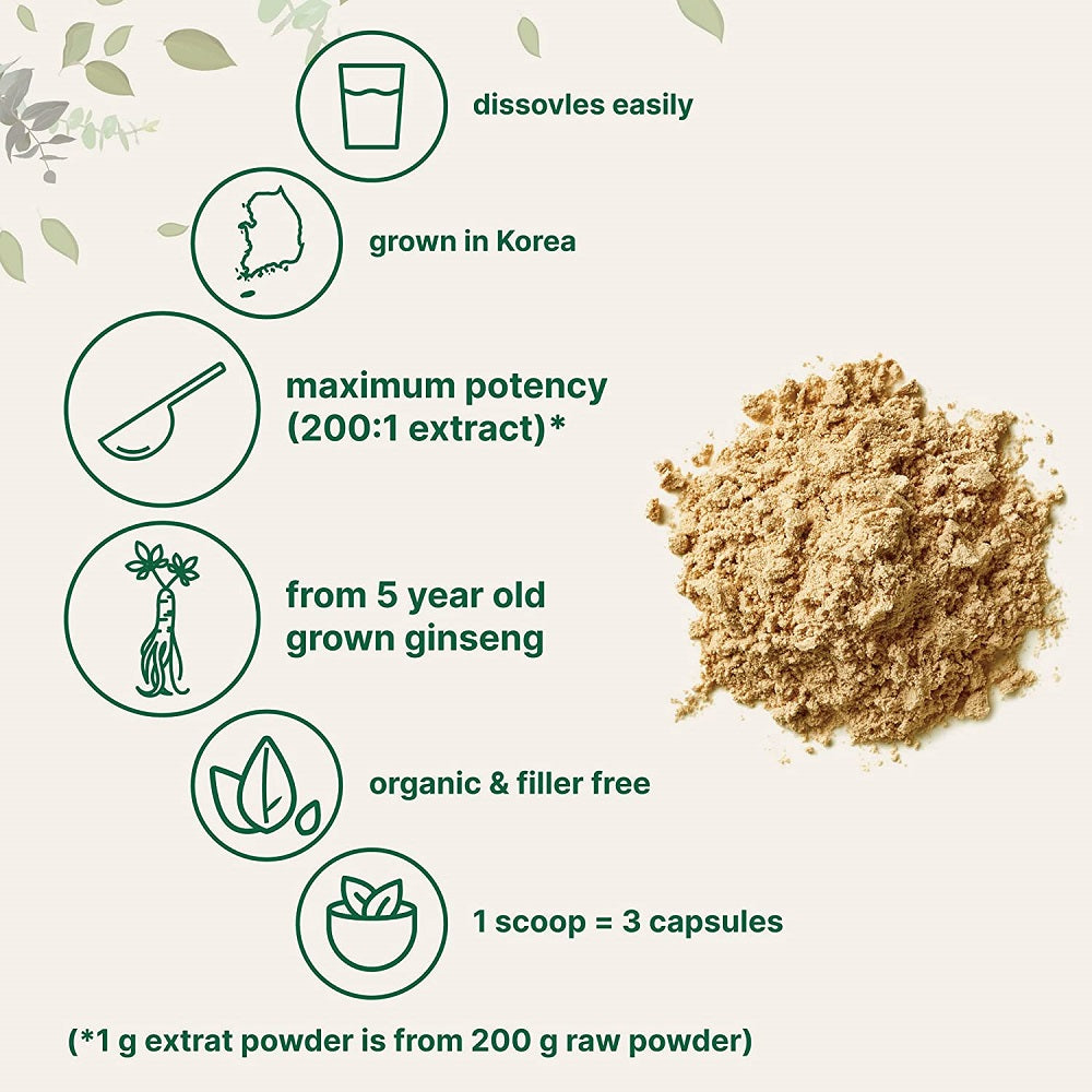 Microingredients Organic Korean Ginseng Powder 113 gm