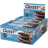 كوكيز وكريم بروتين بار كيتو 12 كيس - Quest Nutrition Cookies & Cream Protein Bars 12 Count