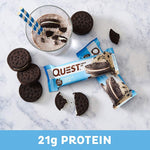 كوكيز وكريم بروتين بار كيتو 12 كيس - Quest Nutrition Cookies & Cream Protein Bars 12 Count