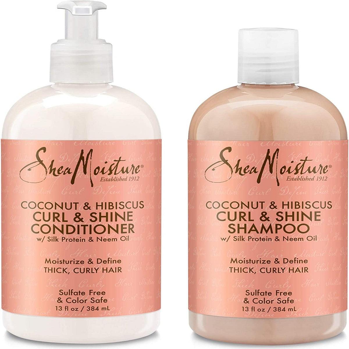 Shea Moisture Coconut and Hibiscus Curl Enhancing Shampoo & Conditioner 13 Oz