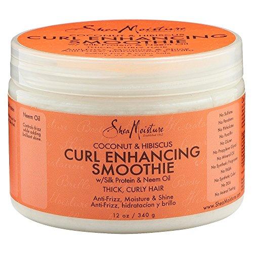 كريم شيا مويستشر للشعر الكيرلي - Shea Moisture Coconut and Hibiscus Curl Enhancing Smoothie 340 g - UK2Gulf.com