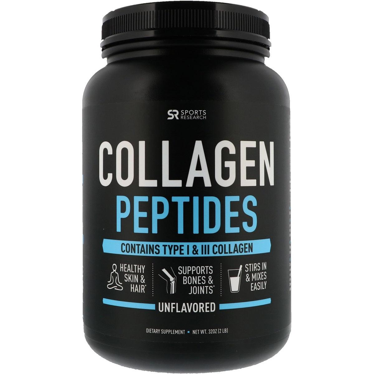 Sports Research Collagen Peptides Powder Unflavored